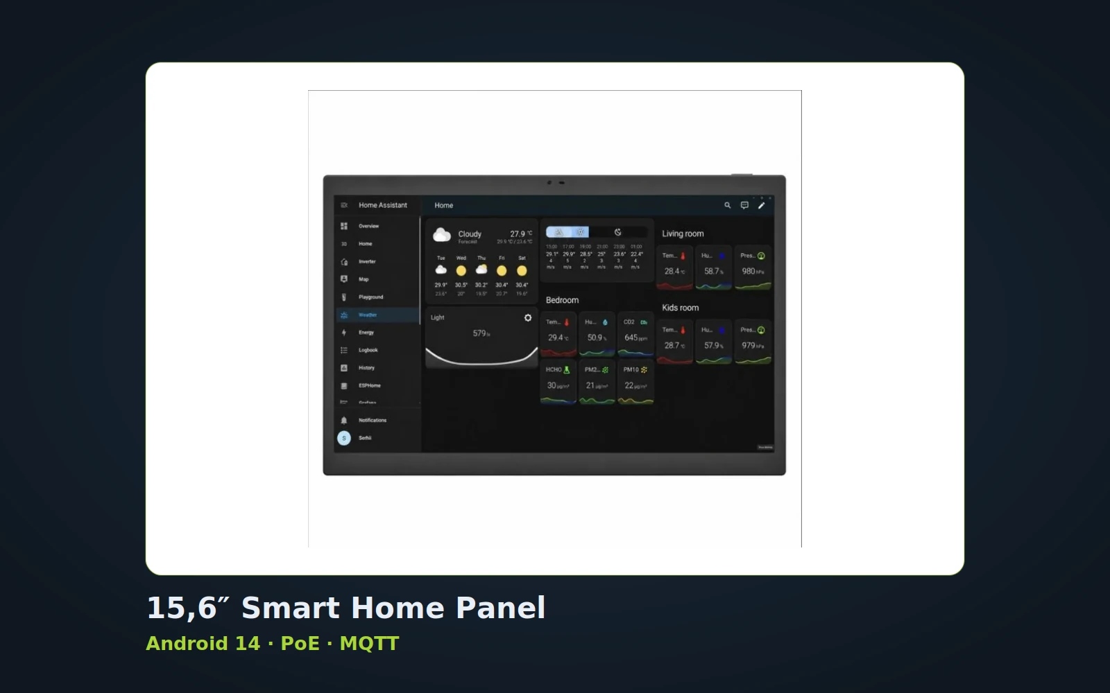 15,6″ Smart Home Panel